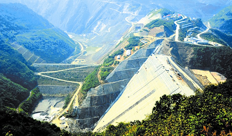 湖北省在建最大水电站——竹山龙背湾水电站